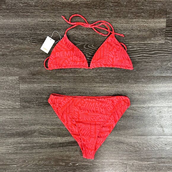 🍉 NWT Remmie by Riley Watermelon Pink Bikini Set XXL Bottom XL Bikini Top Plus - Picture 9 of 9